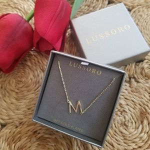 🆕️ Lussoro letter M necklace. 18kt gold plated
